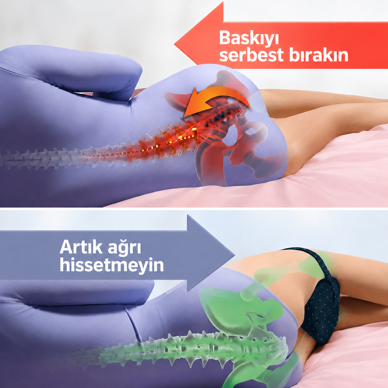 Viora™ Premium Ortopedik Bacak Arası Yastık