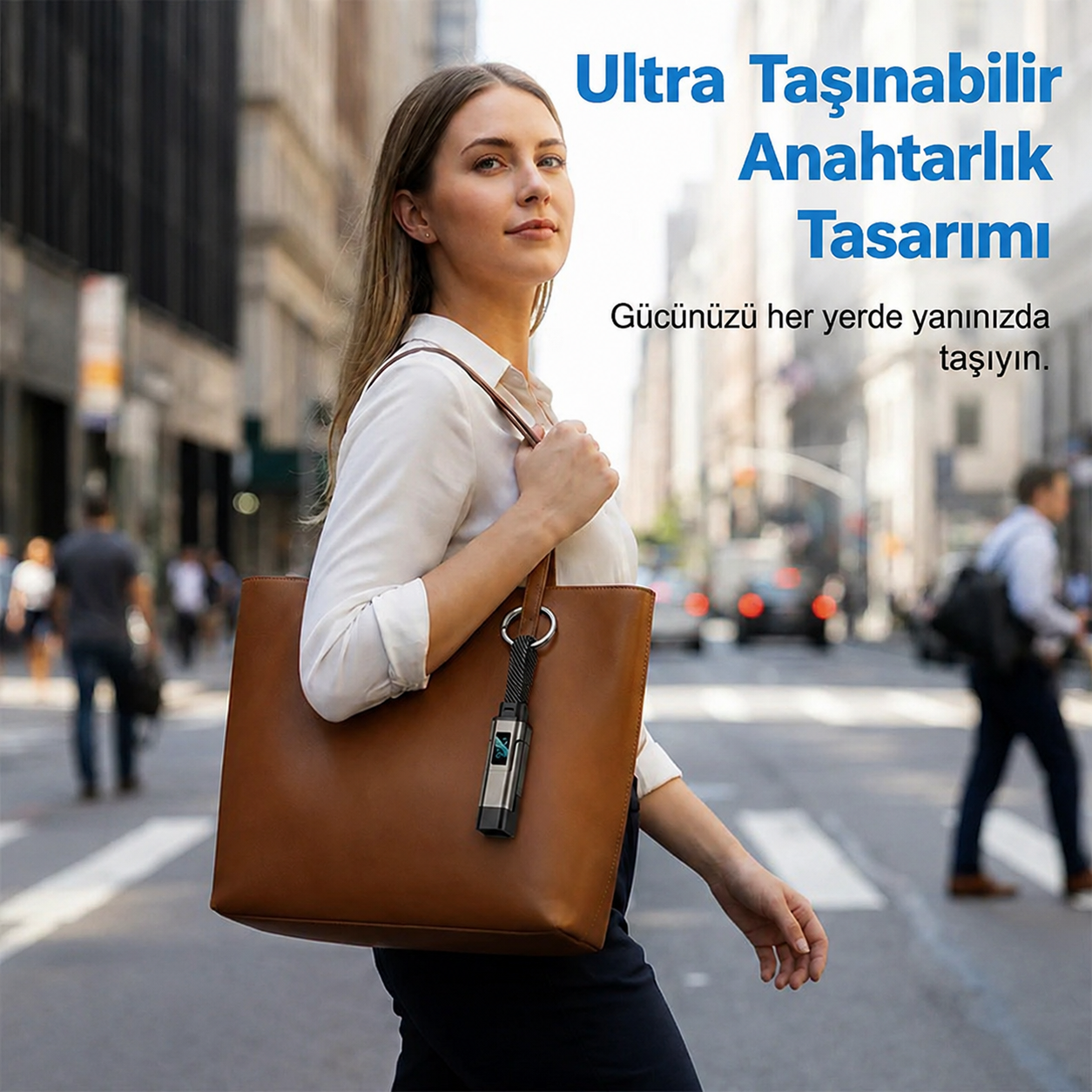 Viora™ 4'ü 1 Arada Dijital Ekranlı Anahtarlık Şarj Kablosu