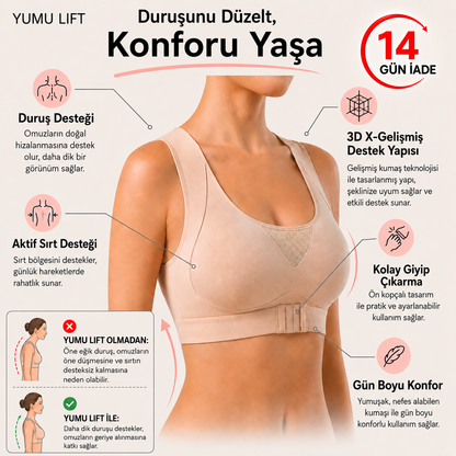 YUMU LIFT™ Duruş Düzeltici ve Toparlayıcı Destek Sütyeni