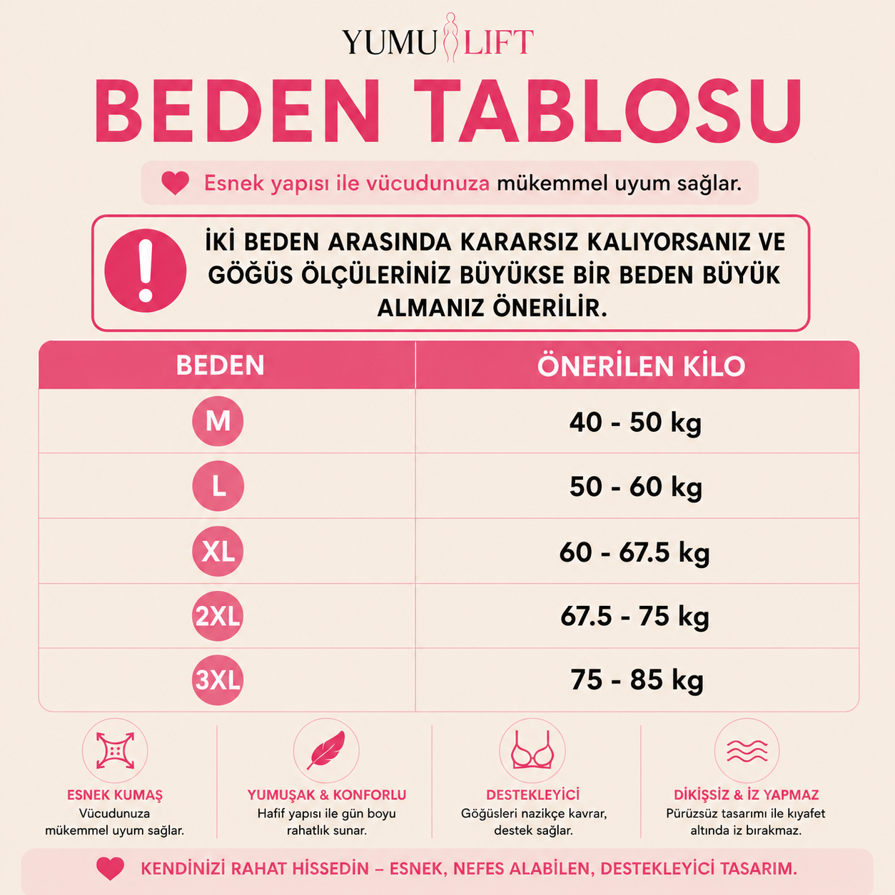 YUMU LIFT™ Duruş Düzeltici ve Toparlayıcı Destek Sütyeni