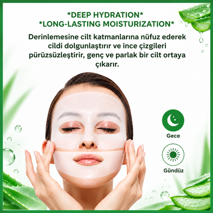 Viora™ Kolajen Maske | Derin Nem ve Işıltılı Cilt Bakımı