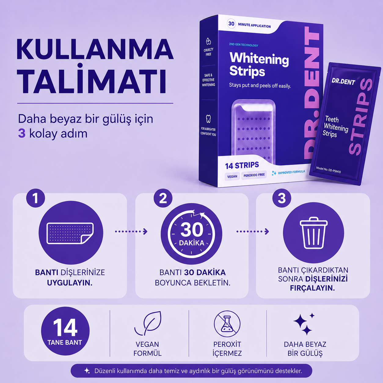 VİORA™ Premium Diş Beyazlatma Bandı