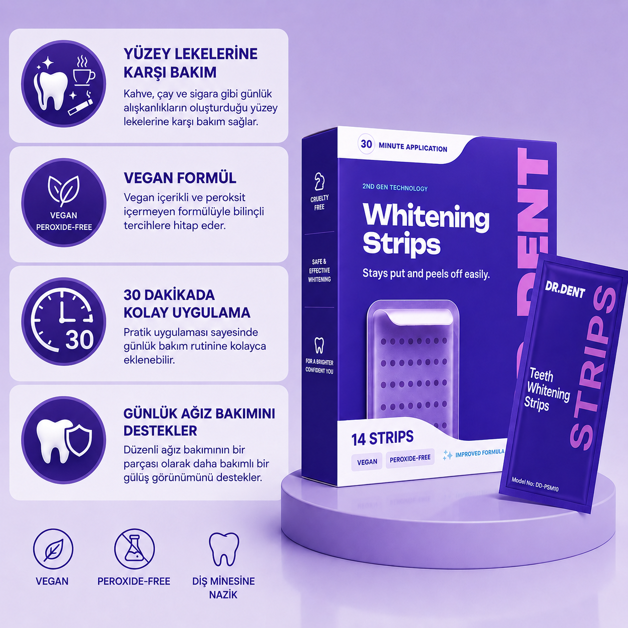 VİORA™ Premium Diş Beyazlatma Bandı