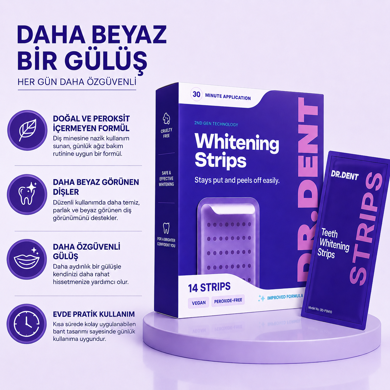 VİORA™ Premium Diş Beyazlatma Bandı