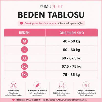 YUMU LIFT™ Duruş Düzeltici ve Toparlayıcı Destek Sütyeni