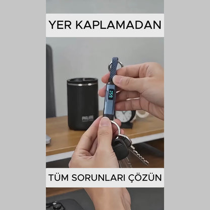 Viora™ 4'ü 1 Arada Dijital Ekranlı Anahtarlık Şarj Kablosu