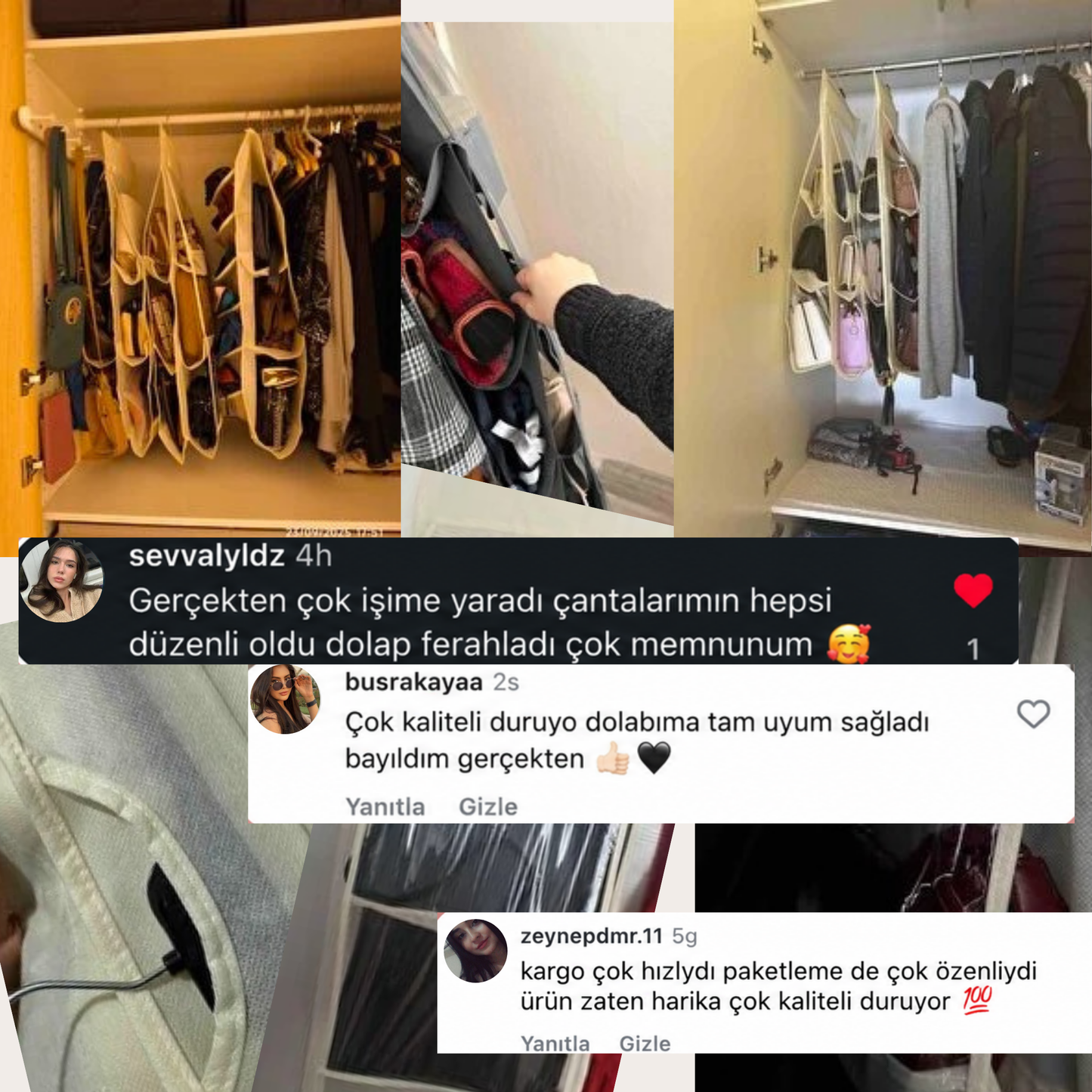 YUMU LIFE™ Askılı Çanta Düzenleyici Organizer